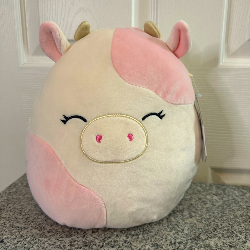 Plush Pink and Cream Pig Soft Toy - Kids Plush Comforter